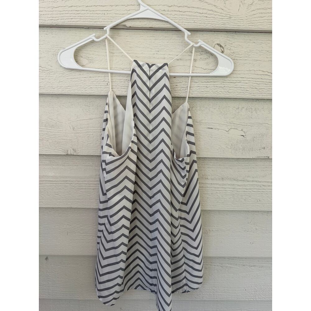 Express Striped Halter Tank Top Chevron Print Flowy Blouse Size Small - Picture 5 of 6